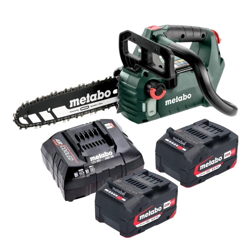 Metabo MS 18 LTX BL 25 Akku Kettensäge 18 V 25 cm Brushless + 2x Akku 4,0 Ah + Ladegerät