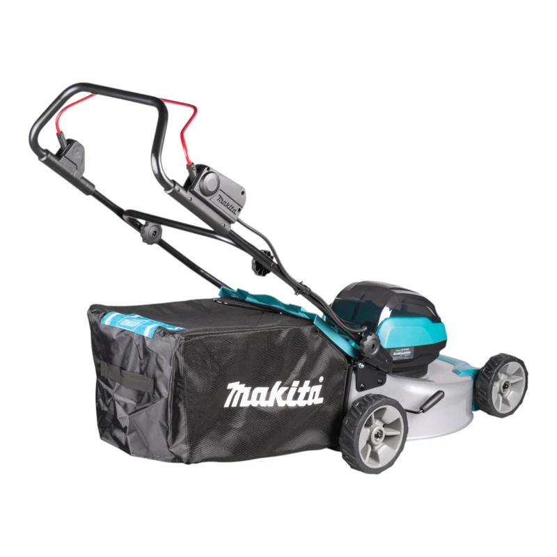 Makita DLM 466 Z Akku Rasenmäher 36 V ( 2x 18 V ) 46 cm Brushless + 2x Akku 9,0 Ah - ohne Ladegerät