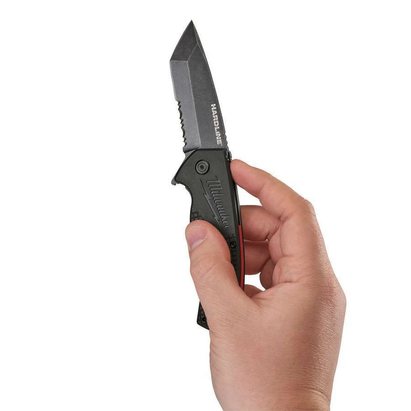 Milwaukee Hardline Premium-Klappmesser mit oder ohne Wellenschliff Klinge