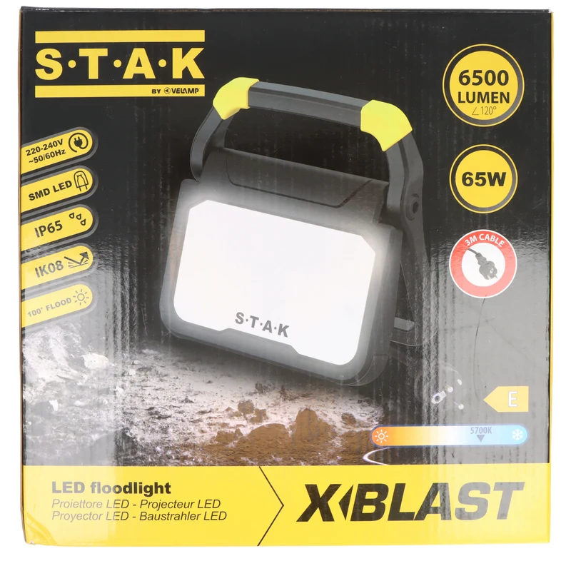 STAK X-BLAST 65W LED-Flächenbeleuchtung mit 3 m Kabel, 6500 lm