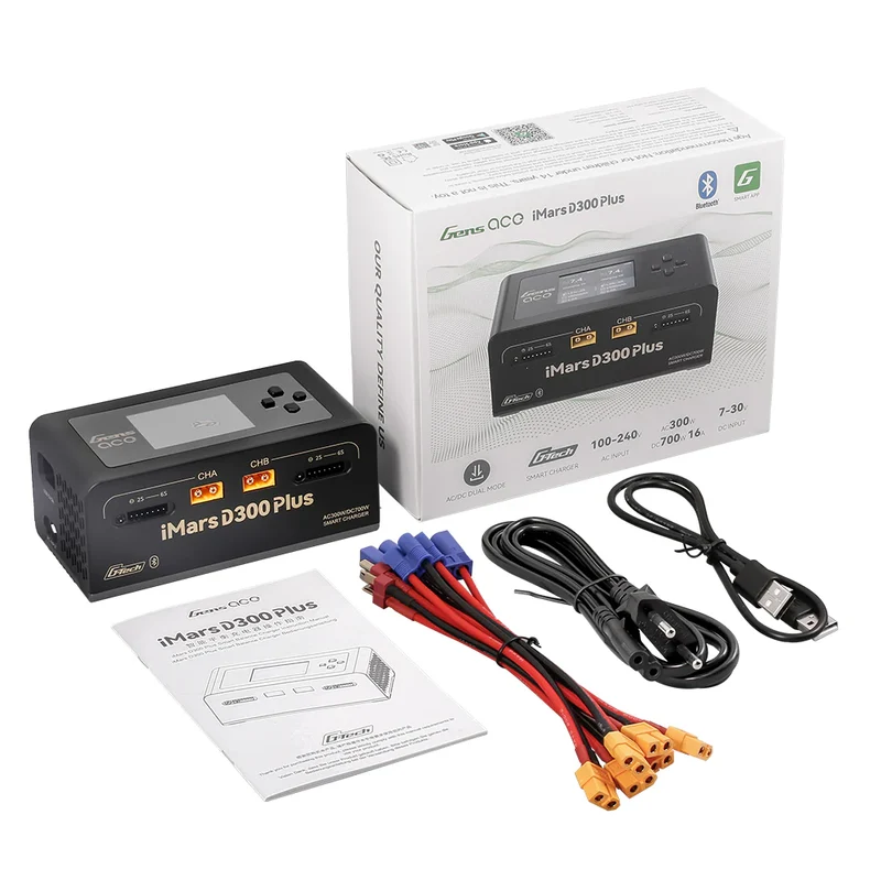 Gens Ace iMars D300 Plus Smart Charger | Zweikanalig | G-tech | EB Schwarz
