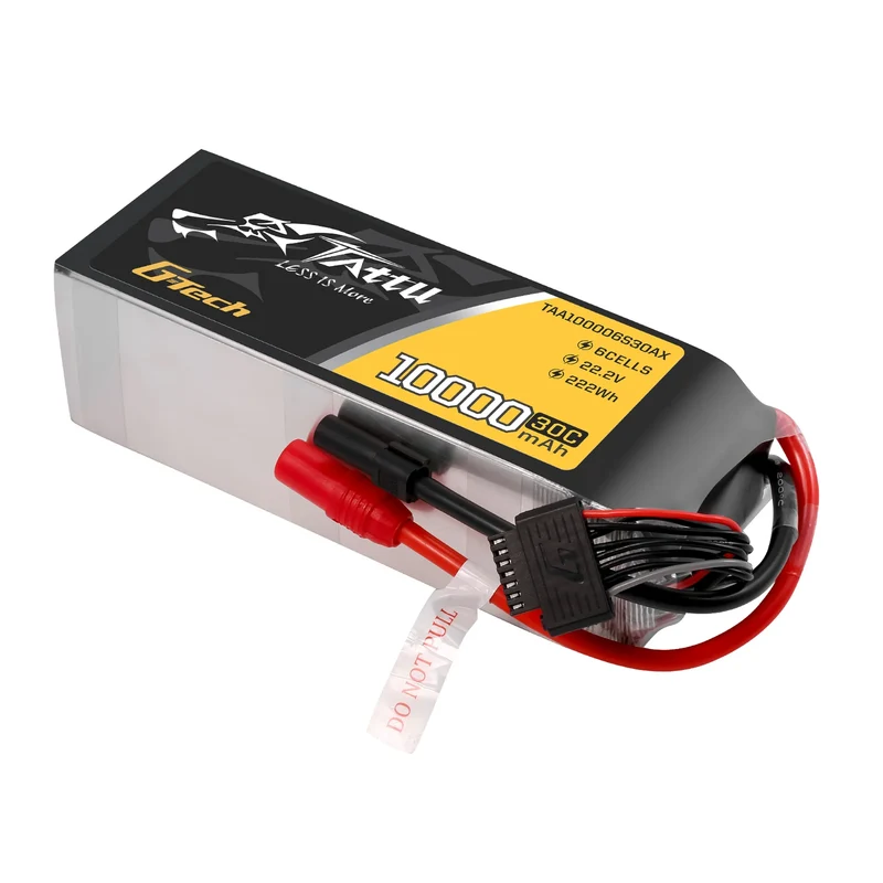 Tattu 10000mAh 22,2V 30C 6S1P LiPo-Akkupack mit AS150+XT150-Stecker