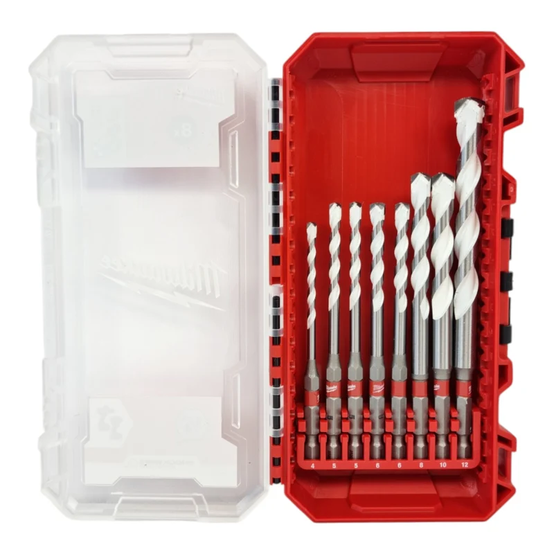 Milwaukee SHOCKWAVE MULTI MATERIAL Bohrer Set 8 tlg. 4 - 12 mm ( 4932493871 )