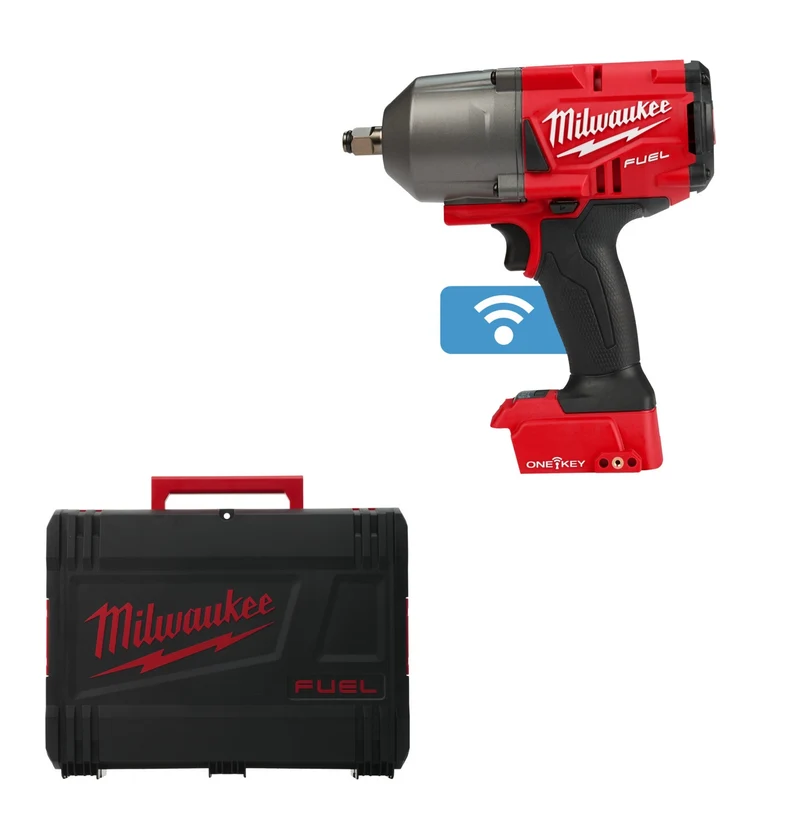 Milwaukee Akku-Schlagschrauber M18 ONEFHIWF12-0X (Drehmoment: 1356 Nm, Lösemoment: 1898 Nm, 1/2"-Vierkant, ONE-KEY, ohne Akku in HD Box)