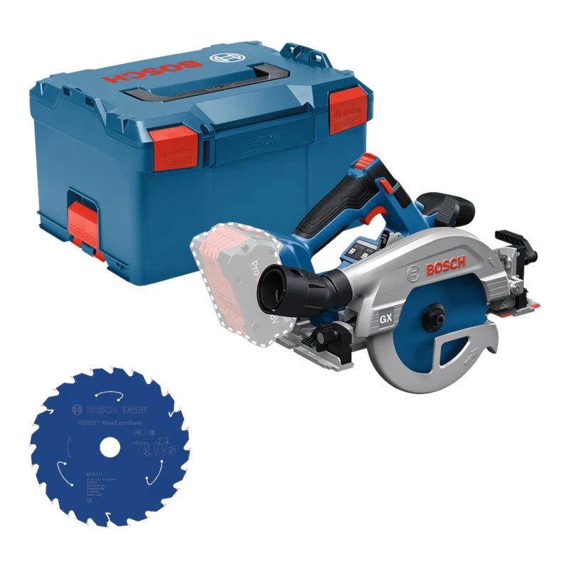Bosch GKS 18V-57-2 GX Professional Akku Kreissäge 18 V 165 mm ( 0615A500DZ ) Brushless + L-Boxx - ohne Akku, ohne Ladegerät