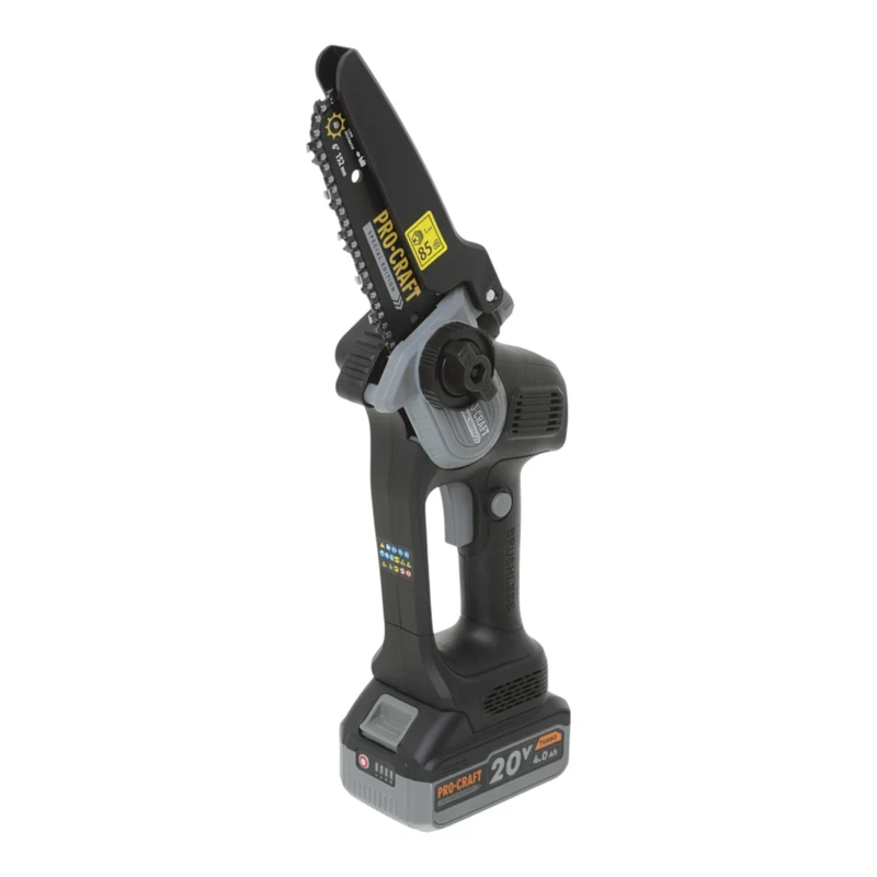 Procraft CCS20 Akku Mini Astsäge Kettensäge 20 V 152 mm Brushless Black Edition + 1x Akku 4,0 Ah + Ladegerät + Koffer
