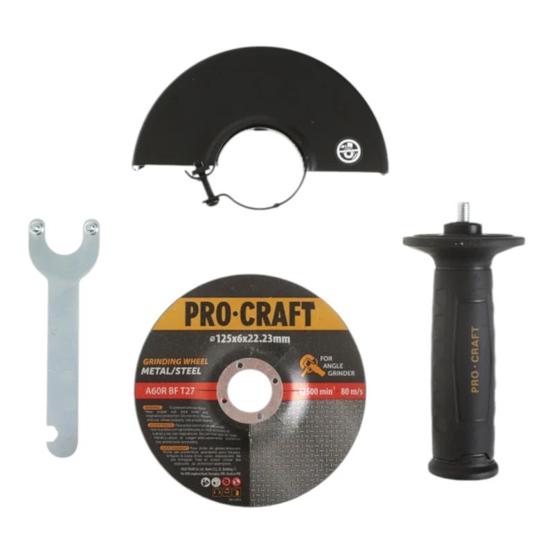 Procraft AG1300 Winkelschleifer 1300 Watt 125 mm Black Edition