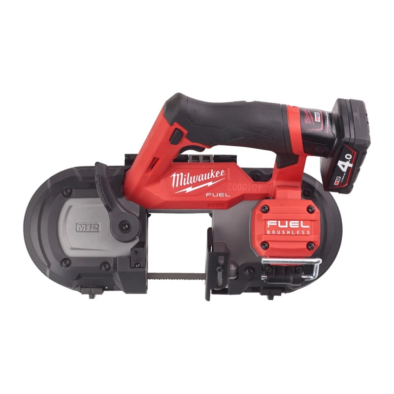 Milwaukee M12 FBS64-402C FUEL Akku-Bandsäge (64 mm Schnittkapazität 2x M12B4 und Lader in Transportkoffer)