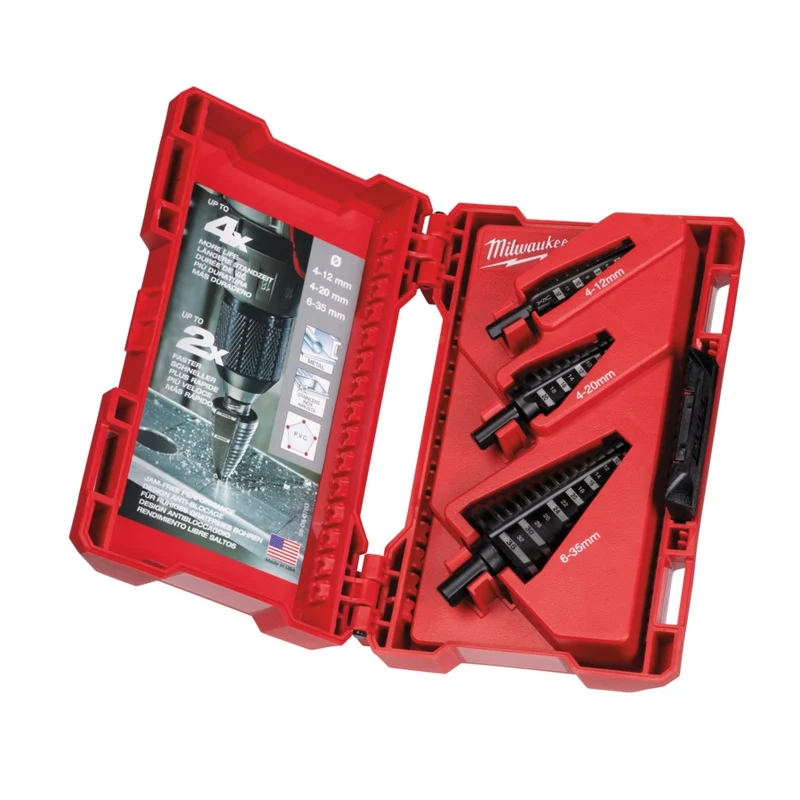 Milwaukee 3-teiliges Set Stufenbohrer Set