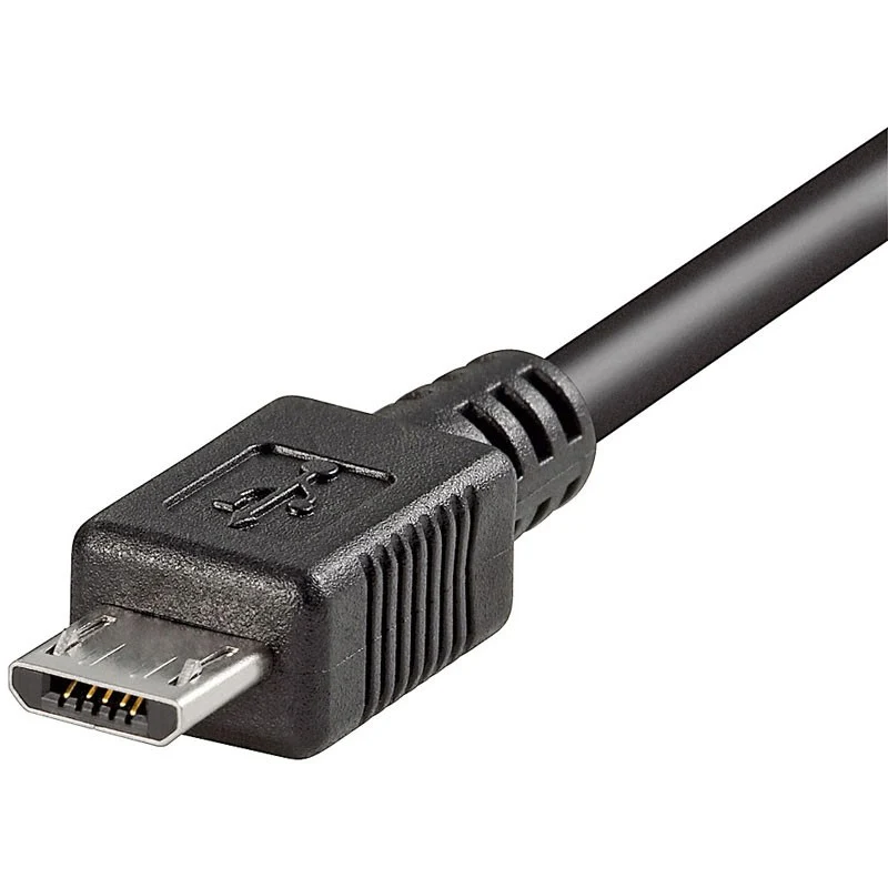AccuCell micro-USB Spiral-Anschlusskabel USB-A Stecker auf micro-USB Stecker