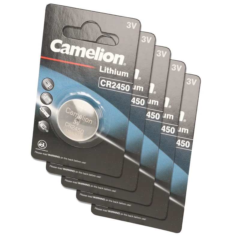 Camelion Lithium Batterie IEC CR2450, 3 Volt max. 620mAh (5 St.)