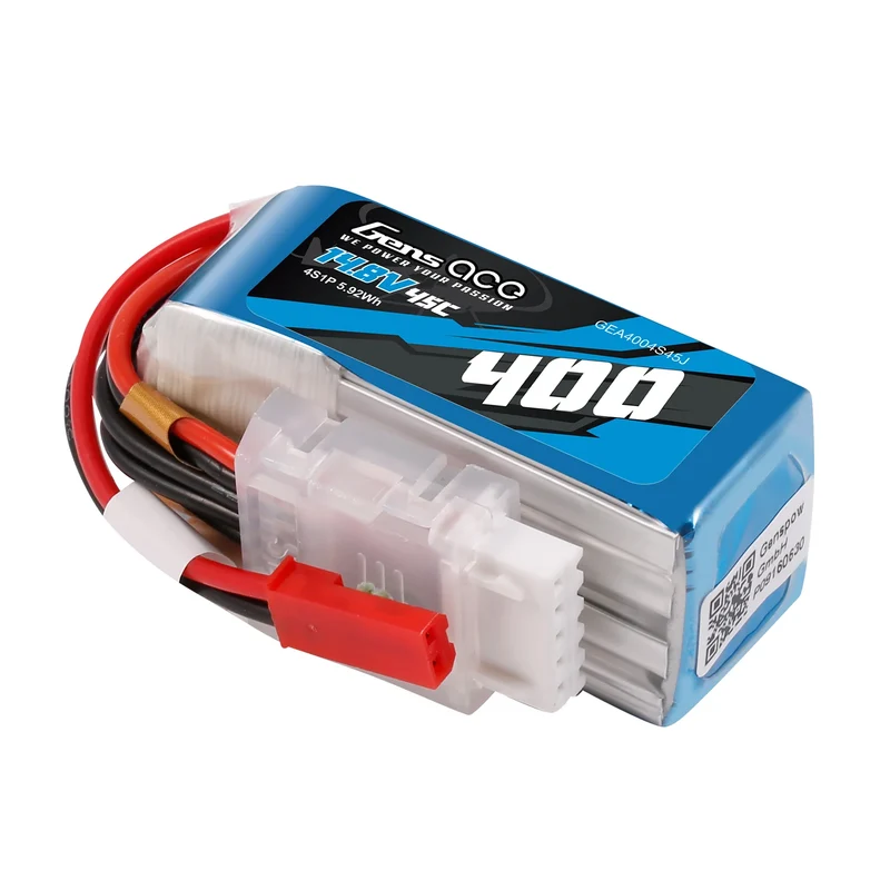 Gens Ace 400mAh 4S 14,8V 45C LiPo-Akku mit JST-SYP-Stecker