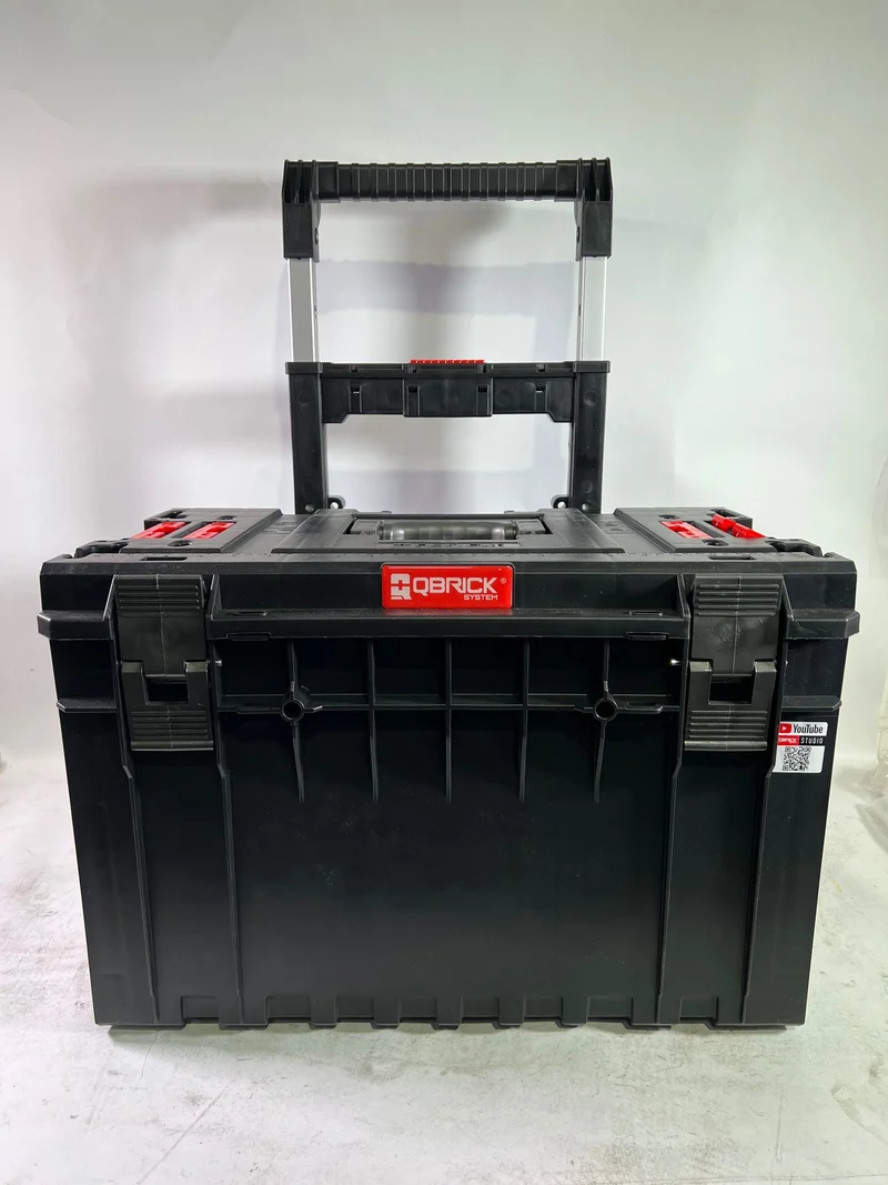 Qbrick System ONE Cart 2.0 Trolley 641 x 485 x 660 mm 52 l IP66 100 kg belastbar stapelbar mit Doppelteleskopgriff aus Aluminium - Beschädigt