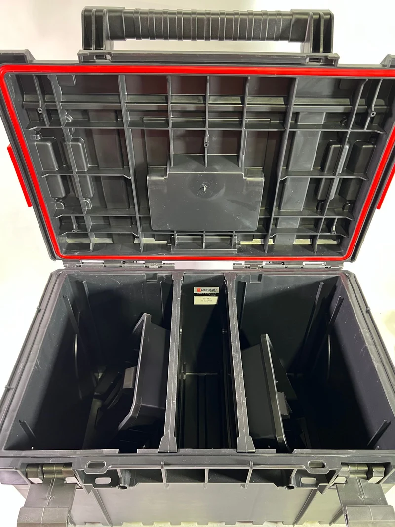 Qbrick System ONE Cart 2.0 Trolley 641 x 485 x 660 mm 52 l IP66 100 kg belastbar stapelbar mit Doppelteleskopgriff aus Aluminium - Beschädigt