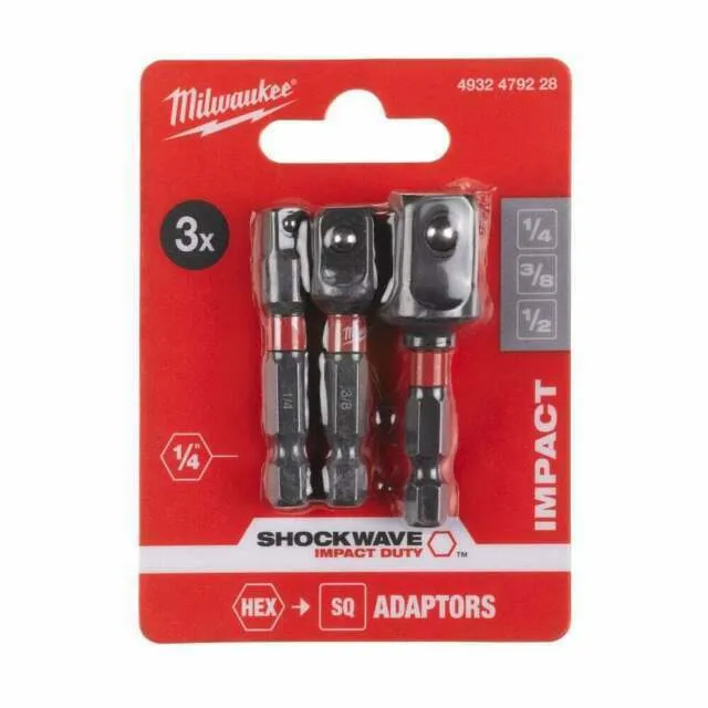 Milwaukee Shockwave Steckschlüsseleinsätze Set 3 tlg.