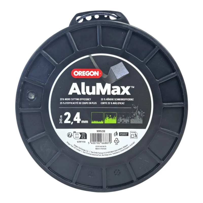 Oregon AluMax Mähfaden Quadratisch 2,4 mm / 245 Meter-Spule ( 109523E )