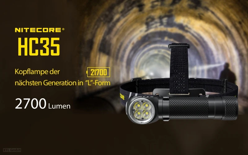Nitecore Stirnlampe HC35 inkl. NL2140HP
