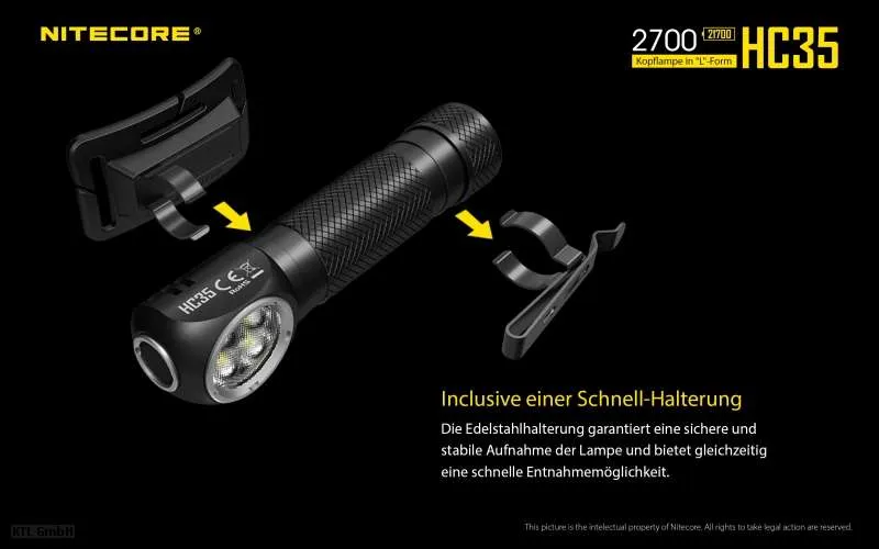 Nitecore Stirnlampe HC35 inkl. NL2140HP