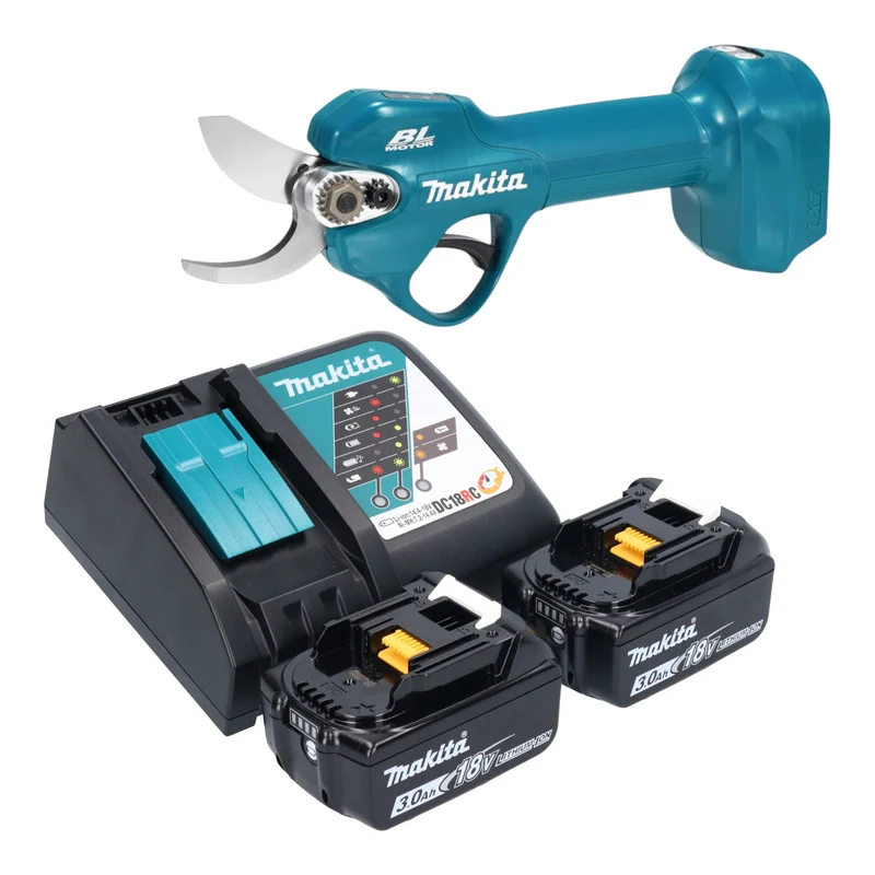 Makita DUP 181 RF Akku Astschere 18 V 30 mm Brushless + 2x Akku 3,0 Ah + Ladegerät