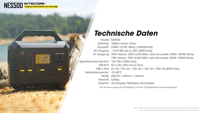 Nitecore Powerstation NES500 - 144000mAh