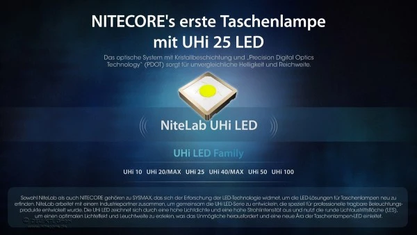 Nitecore MT1A Pro LED-Taschenlampe, NiteLab UHi 25 LED, 800 Lumen, inkl. NL1411R Li-Ion Akku