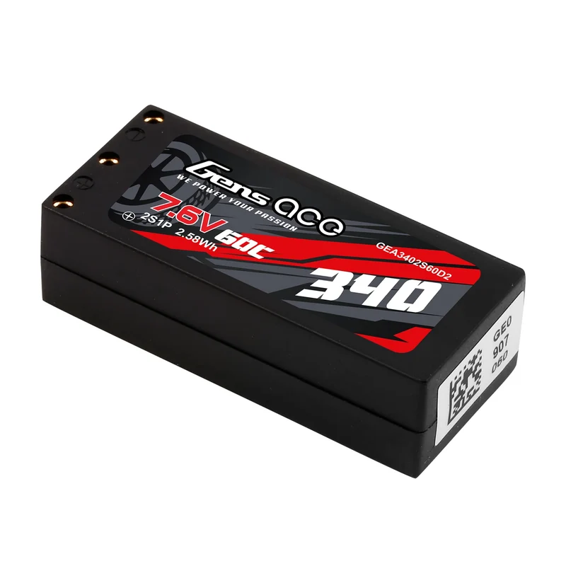 Gens Ace 340mAh 2S HV 60C LiPo-Akku mit XT60-Stecker