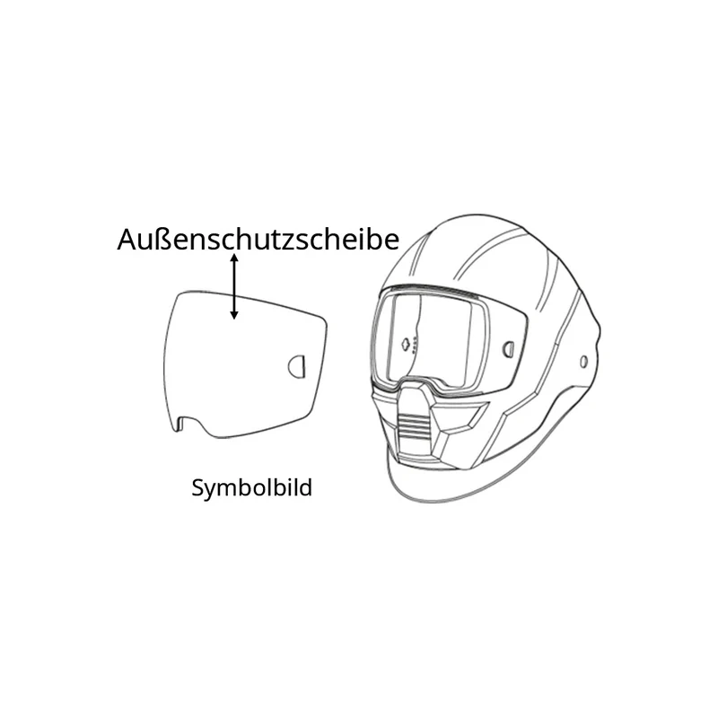 ESAB Außen-Schutzscheibe für Schweiß- und Schleifhelme