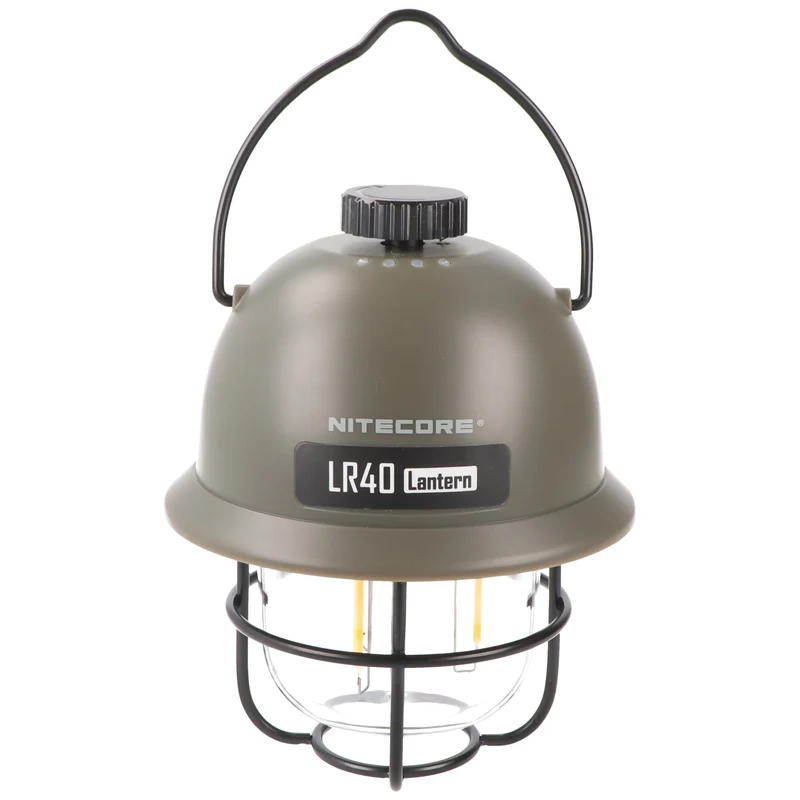 Nitecore LR40 LED Camping Leuchte Oliv mit 2 Lichtfarben, inkl. Akku, Powerbank-Funktion