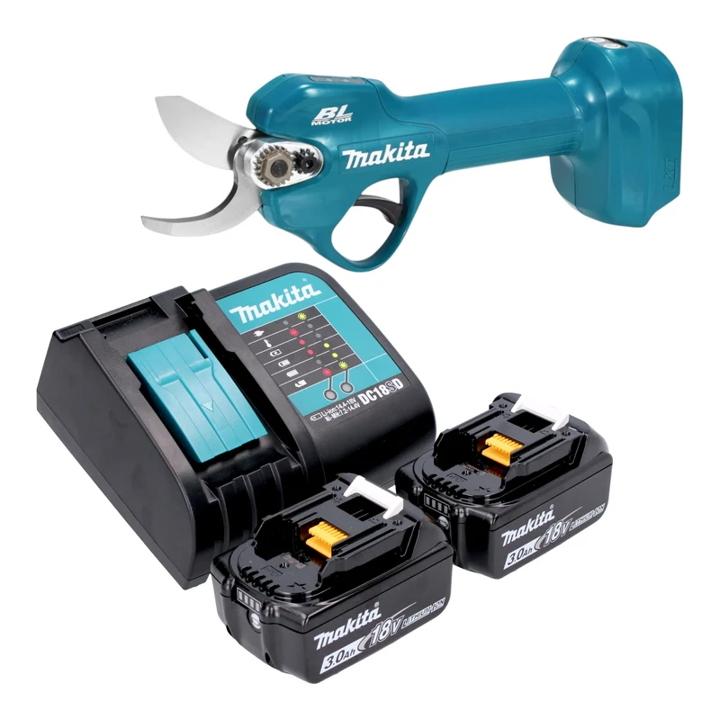 Makita DUP 181 SF Akku Astschere 18 V 30 mm Brushless + 2x Akku 3,0 Ah + Ladegerät