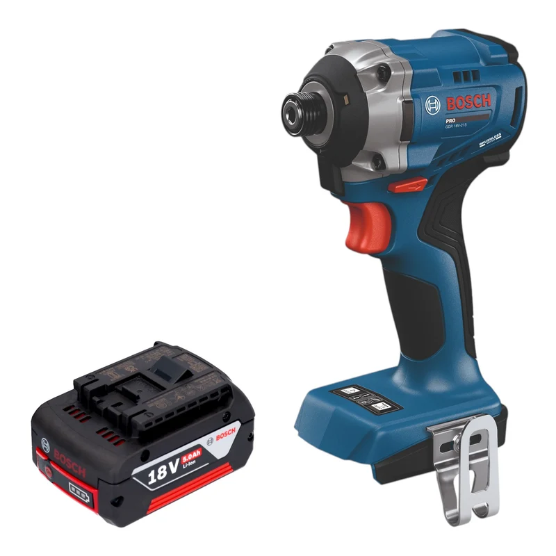 Bosch GDR 18V-215 Professional Akku Drehschlagschrauber 18 V 215 Nm 1/4" Brushless + 1x Akku 5,0 Ah - ohne Ladegerät