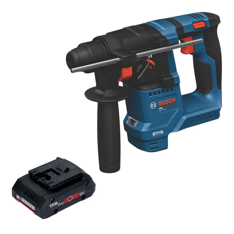 Bosch GBH 18V-18 Professional Akku Bohrhammer 18 V 1,5 J SDS plus Brushless + 1x ProCORE Akku 4,0 Ah - ohne Ladegerät