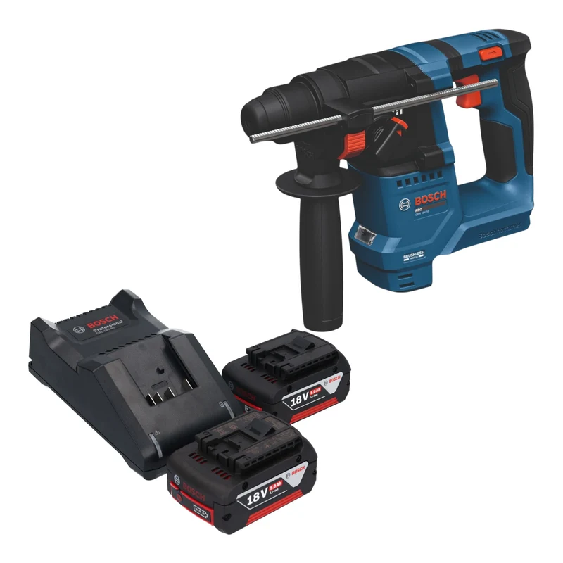 Bosch GBH 18V-18 Professional Akku Bohrhammer 18 V 1,5 J SDS plus Brushless + 2x Akku 5,0 Ah + Ladegerät