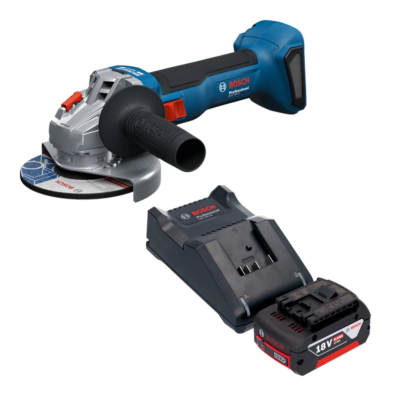 Bosch GWS 18V-8 Professional Akku Winkelschleifer 18 V 125 mm Brushless + 1x Akku 5,0 Ah + Ladegerät