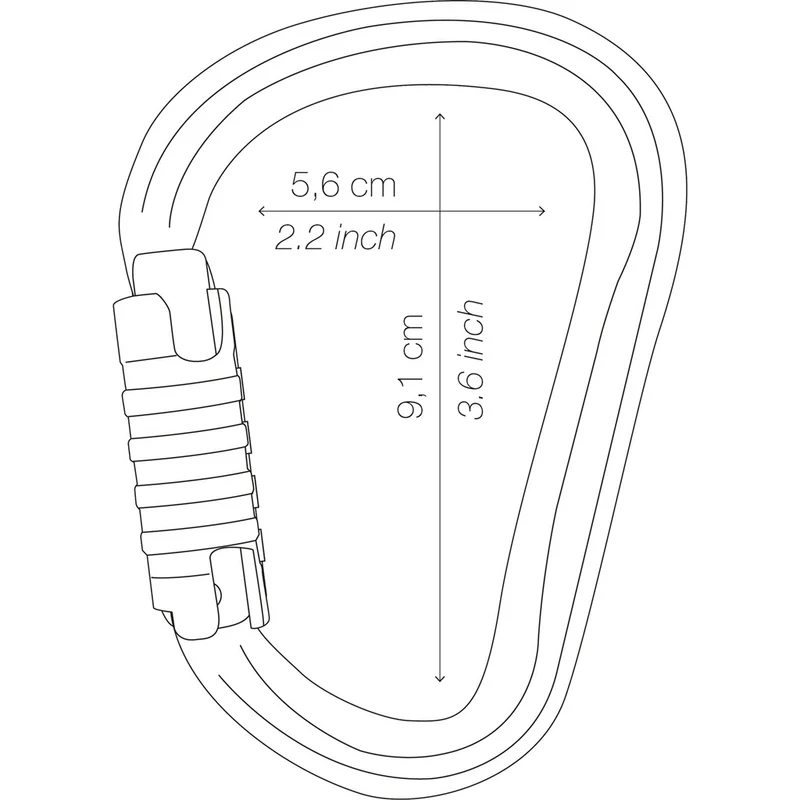 Aluminium-Karabiner HMS WILLIAM SCREW-LOOK