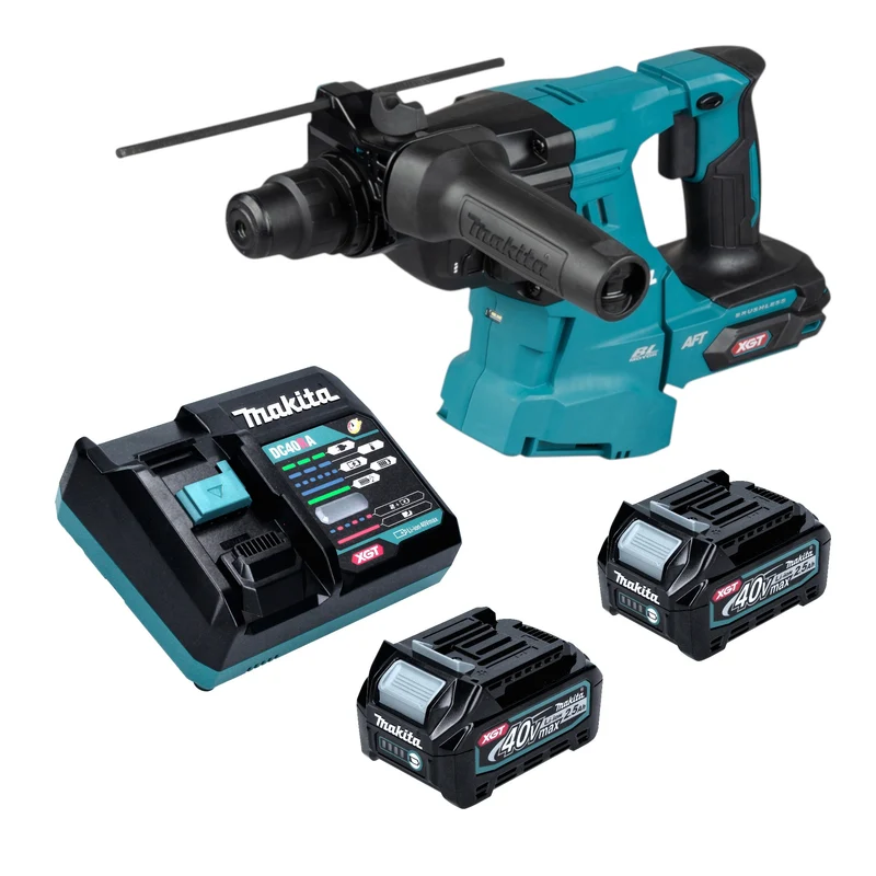 Makita HR 011 GD201 Akku Kombihammer 40 V max. 3,3 J SDS plus Brushless + 2x Akku 2,5 Ah + Ladegerät