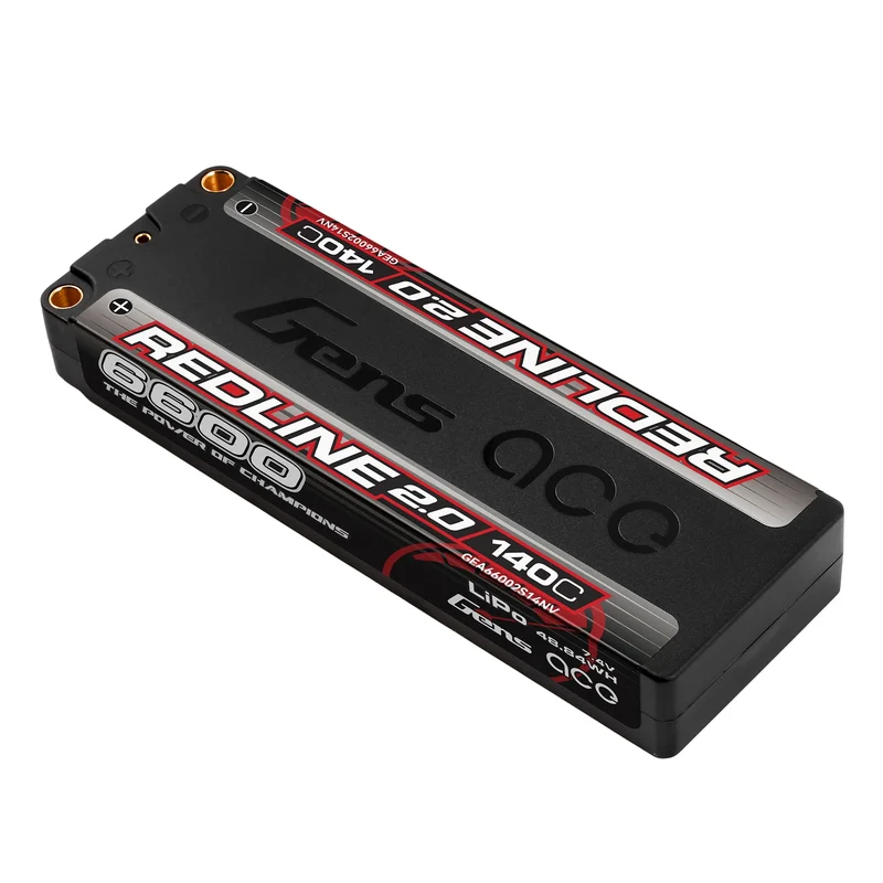 Gens Ace Redline 2.0 Serie 6600mAh 7.4V 140C 2S1P HardCase 57# Lipo-Akku