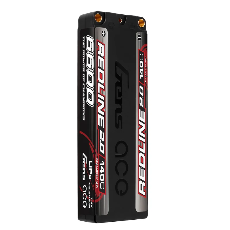 Gens Ace Redline 2.0 Serie 6600mAh 7.4V 140C 2S1P HardCase 57# Lipo-Akku