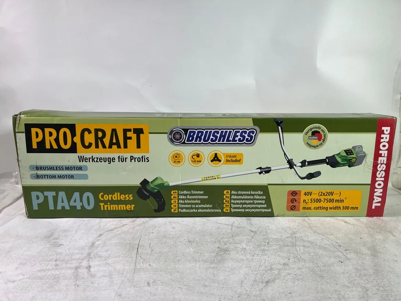 Procraft PTA40 Akku Freischneider 40 V ( 2x 20 V ) 300 mm Brushless Solo - ohne Akku, ohne Ladegerät - Gebraucht