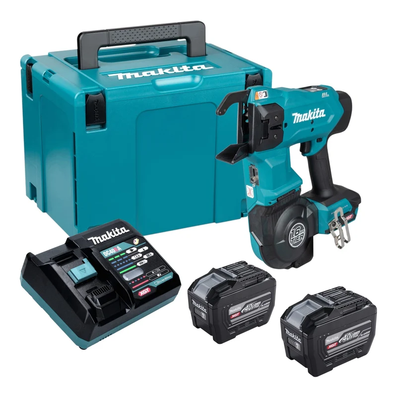 Makita TR 001 GE201 Akku Bewehrungsverbinder 40 V max. 1,6 mm Brushless + 2x Akku 8,0 Ah + Ladegerät + Makpac