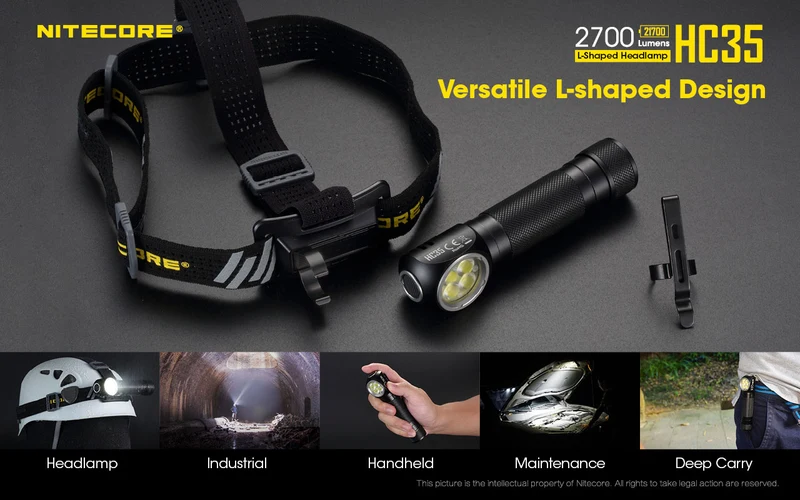 Nitecore HC35 LED-Taschenlampe mit max. 2700 Lumen inklusive NL2740HP Akku Li-Ion