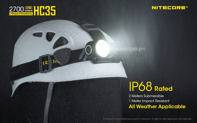 Nitecore HC35 LED-Taschenlampe mit max. 2700 Lumen inklusive NL2740HP Akku Li-Ion