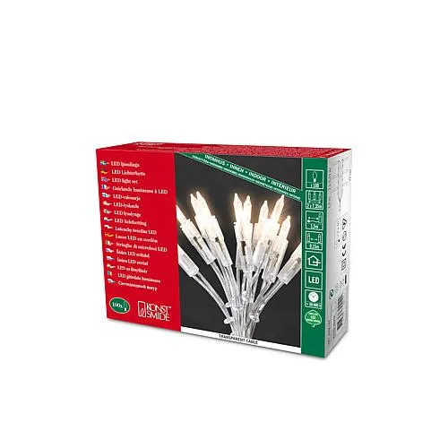 Konstsmide LED Minilichterkette 100 ww LED 6304-103 transparentes Kabel