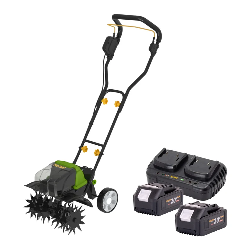 Procraft CT20/2bb Akku Kultivator 40 V ( 2x 20 V ) 360 mm Brushless + 2x Akku 4,0 Ah + Ladegerät