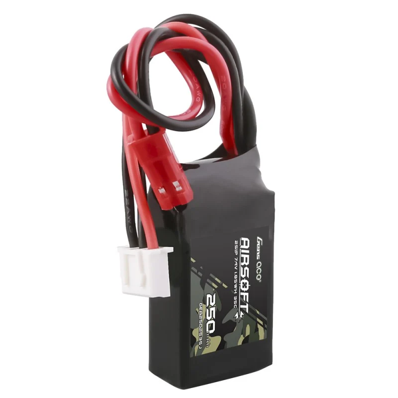 Gens Ace 250mAh 7,4V 35C 2S1P Airsoft Lipo Akku mit JST-SYP Stecker