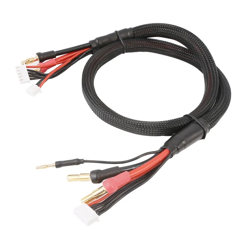 Gens Ace 2S/4S-Ladekabel: 4 mm und 5 mm Rundstecker mit 4,0 mm Rundstecker, 650 mm