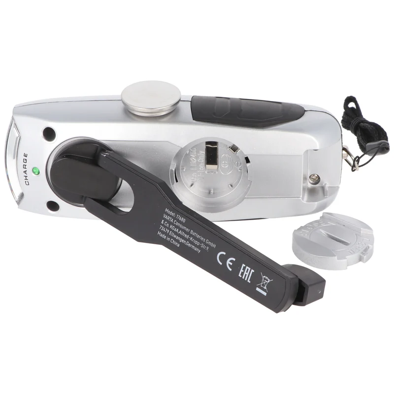Varta LED Taschenlampe Power Line, Dynamo Light 28 Lumen, dynamobetrieben inklusive Li-Ionen Akku