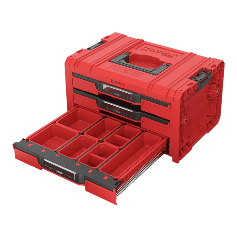 Qbrick System PRO Drawer Workshop Set 6 2.0 RED ULTRA HD Werkzeugkasten Set 4 tlg. 525 x 345 x 885 mm