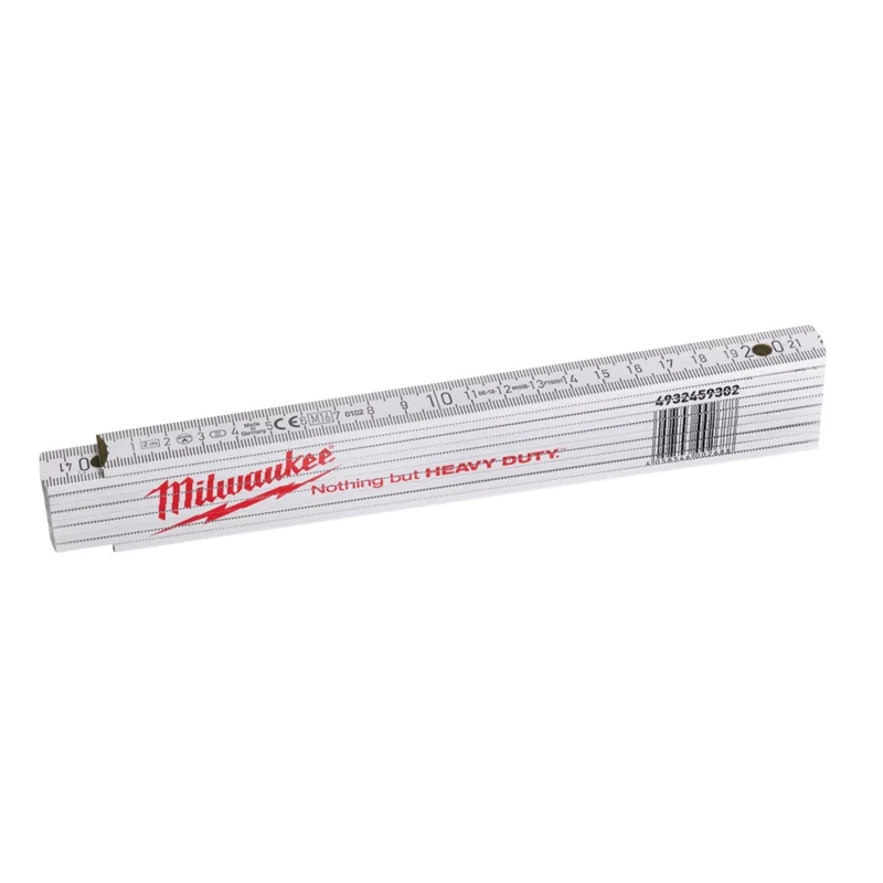 Milwaukee Gliedermaßstab Zollstock aus Holz 2 m weiß (4932459302)