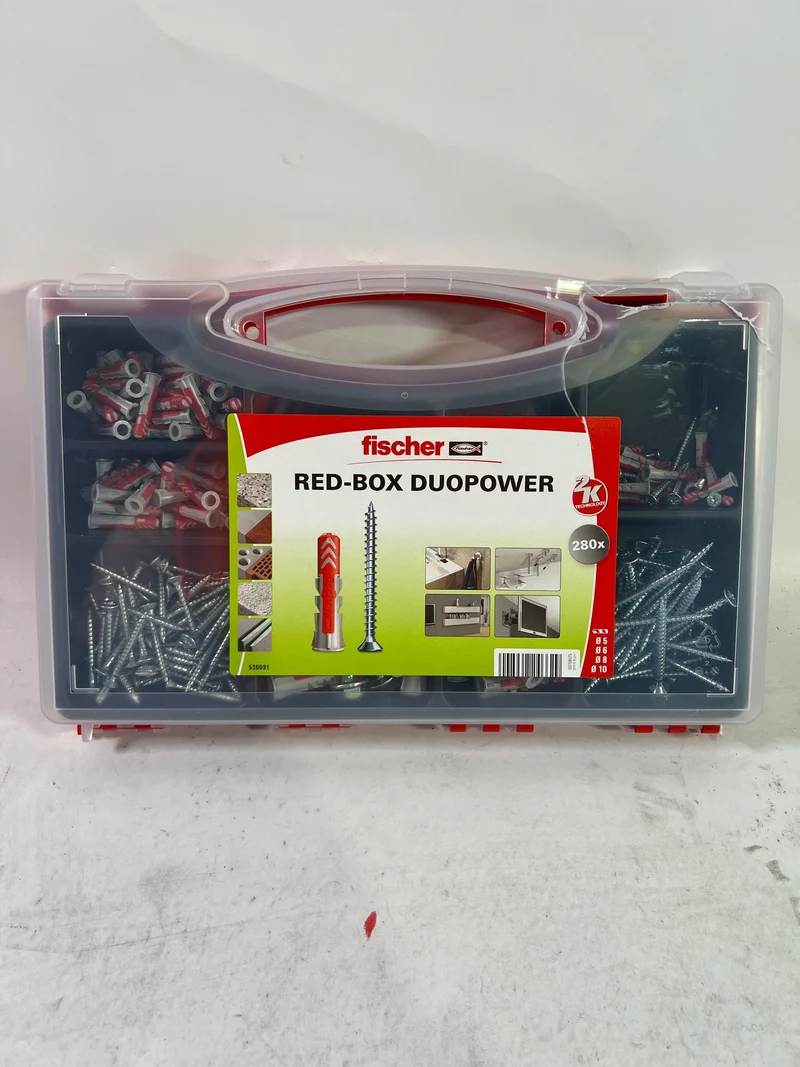 Fischer Red-Box Duopower + Schrauben Set 280 Stück ( 536091 ) - Beschädigt