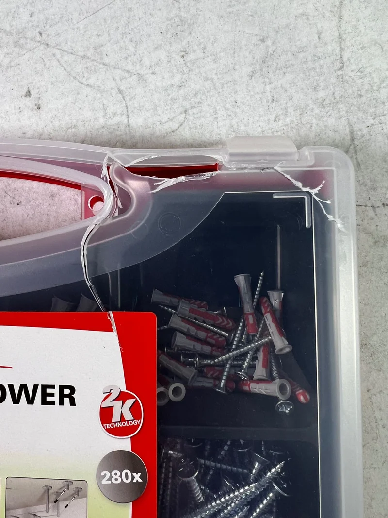 Fischer Red-Box Duopower + Schrauben Set 280 Stück ( 536091 ) - Beschädigt